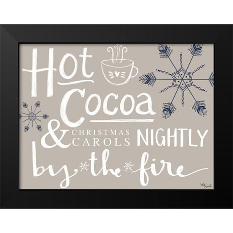 Hot Cocoa Black Modern Wood Framed Art Print by Doucette, Katie
