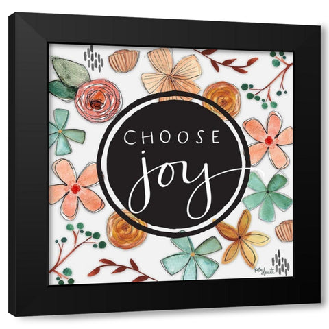 Choose Joy Black Modern Wood Framed Art Print with Double Matting by Doucette, Katie
