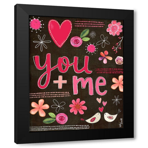 You + Me Black Modern Wood Framed Art Print by Doucette, Katie