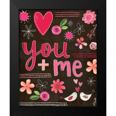 You + Me Black Modern Wood Framed Art Print by Doucette, Katie