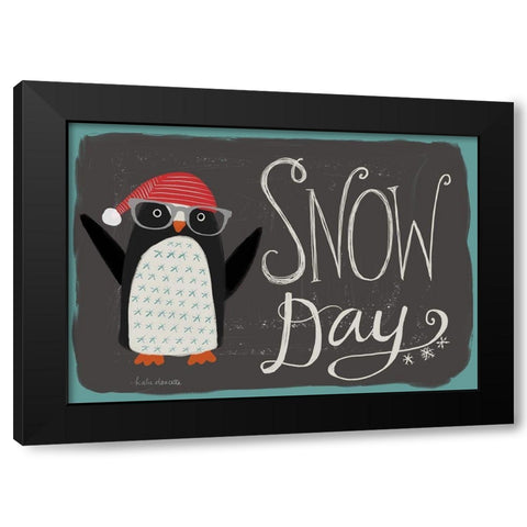 Snow Day Black Modern Wood Framed Art Print by Doucette, Katie