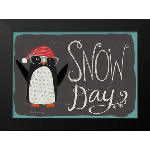 Snow Day Black Modern Wood Framed Art Print by Doucette, Katie