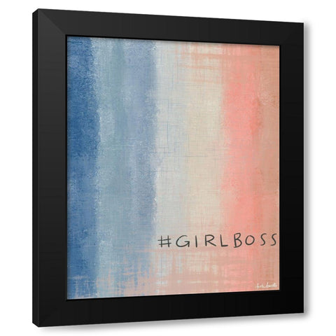 #girlboss Black Modern Wood Framed Art Print by Doucette, Katie