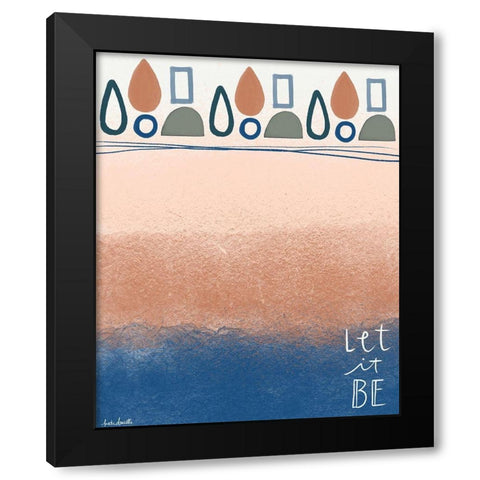 Let It Be Black Modern Wood Framed Art Print with Double Matting by Doucette, Katie