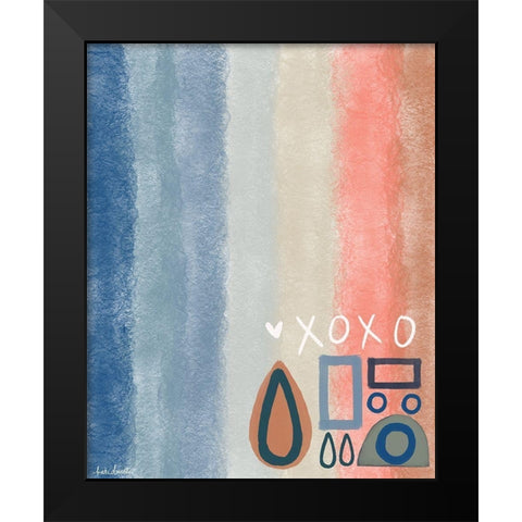 XOXO Black Modern Wood Framed Art Print by Doucette, Katie