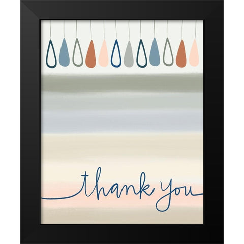Thank You Black Modern Wood Framed Art Print by Doucette, Katie