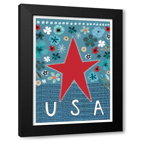 USA Black Modern Wood Framed Art Print with Double Matting by Doucette, Katie