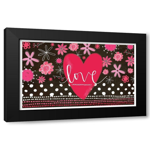 Love Black Modern Wood Framed Art Print by Doucette, Katie