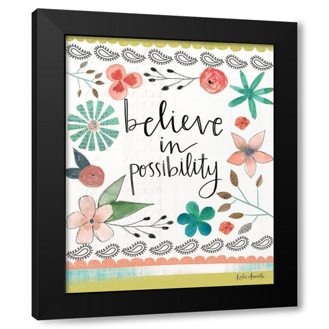 Believe in Possibility Black Modern Wood Framed Art Print with Double Matting by Doucette, Katie
