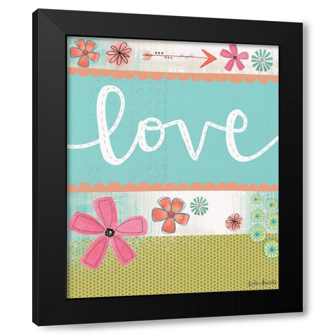 Love Black Modern Wood Framed Art Print with Double Matting by Doucette, Katie
