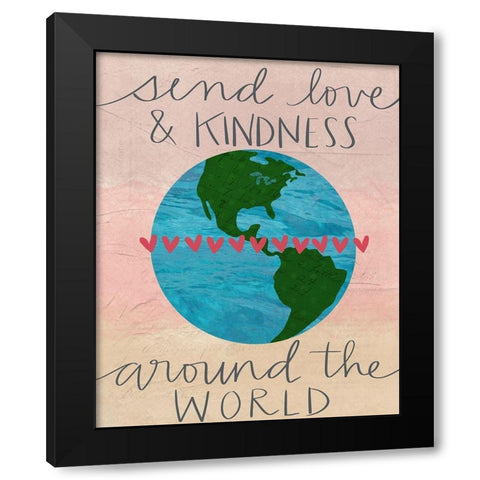 Love and Kindness Black Modern Wood Framed Art Print with Double Matting by Doucette, Katie