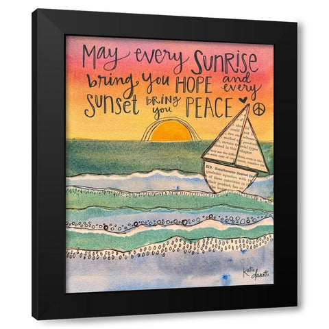 Sunrise, Sunset Black Modern Wood Framed Art Print with Double Matting by Doucette, Katie