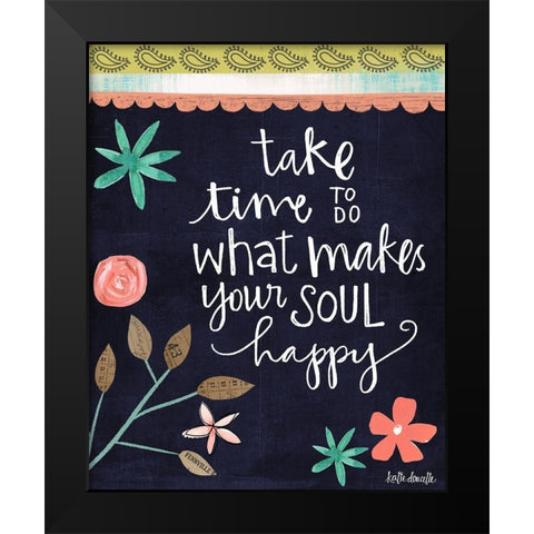 Soul Happy Black Modern Wood Framed Art Print by Doucette, Katie