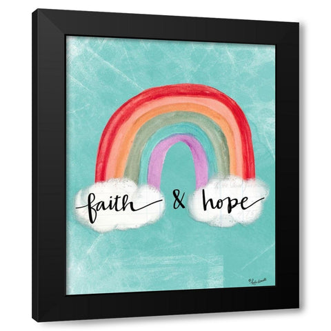 Faith and Hope Black Modern Wood Framed Art Print by Doucette, Katie