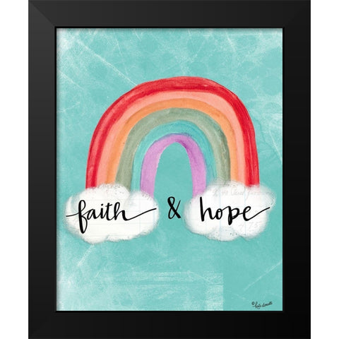 Faith and Hope Black Modern Wood Framed Art Print by Doucette, Katie