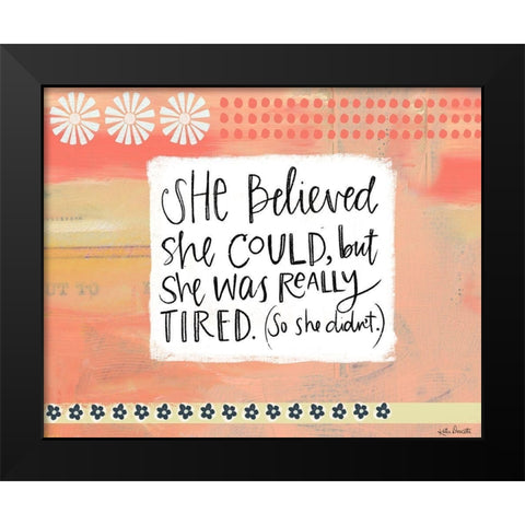 Was Really Tired Black Modern Wood Framed Art Print by Doucette, Katie
