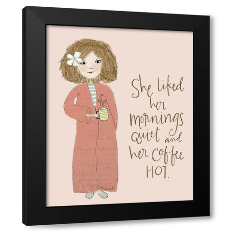 Quiet Mornings Black Modern Wood Framed Art Print by Doucette, Katie