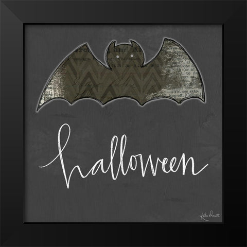 Halloween Bat Black Modern Wood Framed Art Print by Doucette, Katie