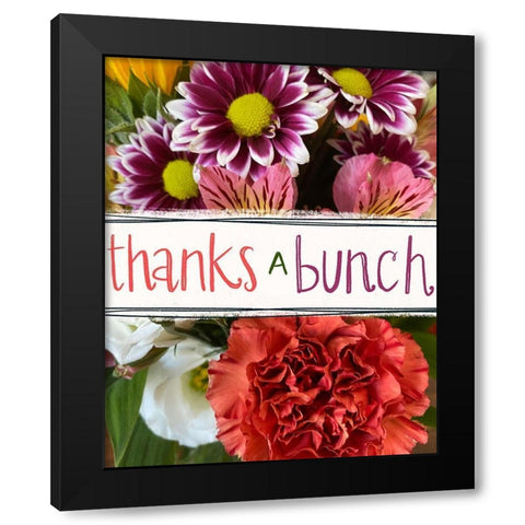 Thanks a Bunch Black Modern Wood Framed Art Print with Double Matting by Doucette, Katie