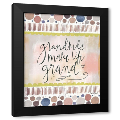 Grandkids Black Modern Wood Framed Art Print with Double Matting by Doucette, Katie