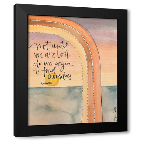 Find Ourselves Black Modern Wood Framed Art Print by Doucette, Katie