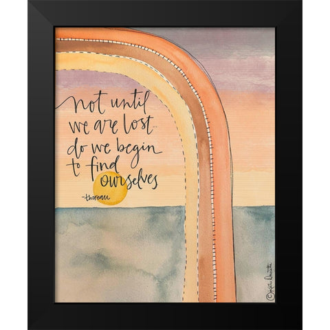 Find Ourselves Black Modern Wood Framed Art Print by Doucette, Katie