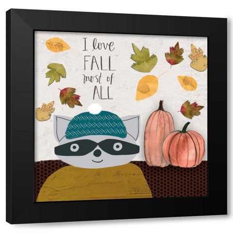 Love Fall Black Modern Wood Framed Art Print with Double Matting by Doucette, Katie