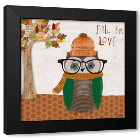 Fall in Love Black Modern Wood Framed Art Print by Doucette, Katie