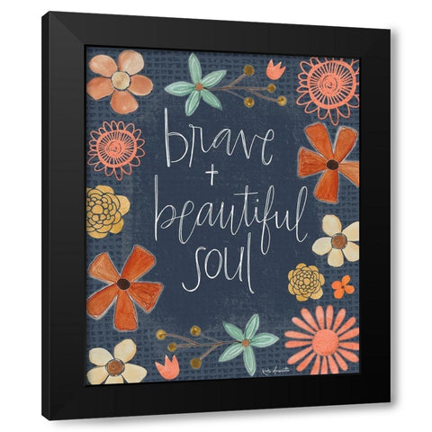 Brave + Beautiful Black Modern Wood Framed Art Print with Double Matting by Doucette, Katie