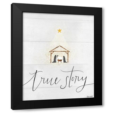 True Story Black Modern Wood Framed Art Print with Double Matting by Doucette, Katie