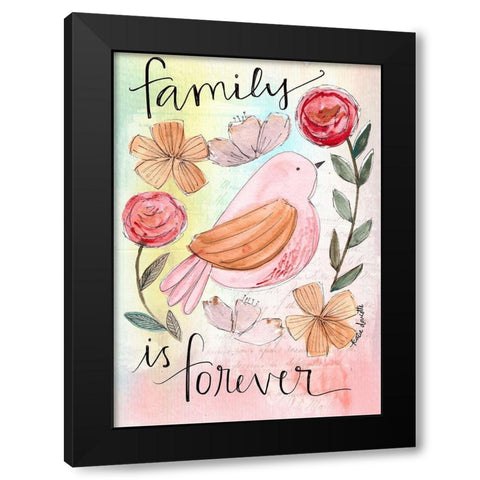 Family is Forever Black Modern Wood Framed Art Print by Doucette, Katie