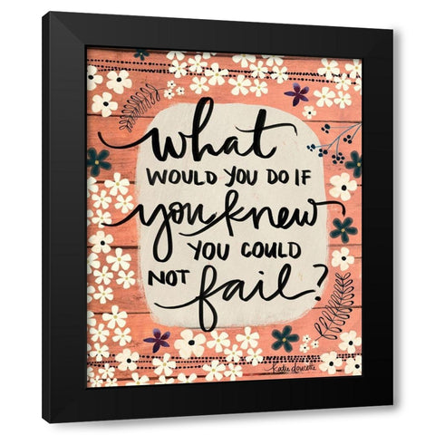 What Would You Do Black Modern Wood Framed Art Print with Double Matting by Doucette, Katie