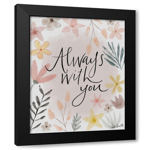 Always With You Black Modern Wood Framed Art Print with Double Matting by Doucette, Katie