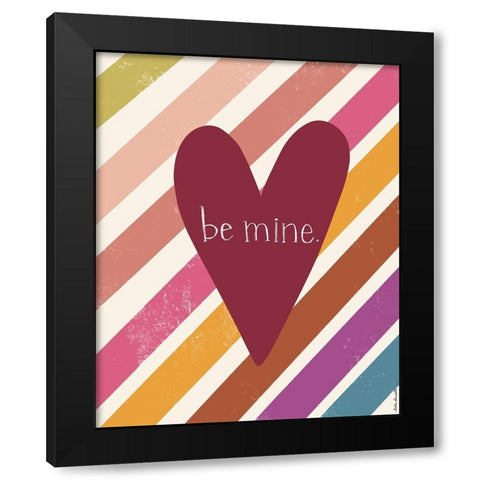 Be Mine Black Modern Wood Framed Art Print with Double Matting by Doucette, Katie