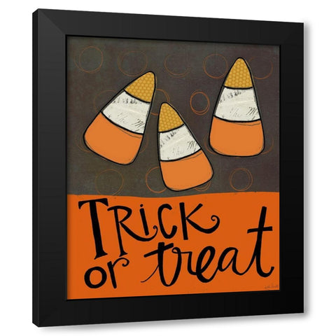 Trick or Treat Black Modern Wood Framed Art Print by Doucette, Katie