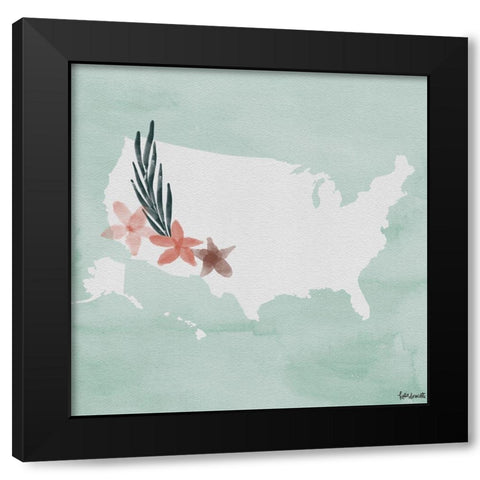 America Black Modern Wood Framed Art Print by Doucette, Katie