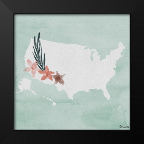 America Black Modern Wood Framed Art Print by Doucette, Katie