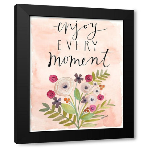 Enjoy Every Moment Black Modern Wood Framed Art Print with Double Matting by Doucette, Katie