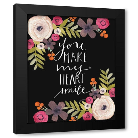 Heart Smile Black Modern Wood Framed Art Print with Double Matting by Doucette, Katie