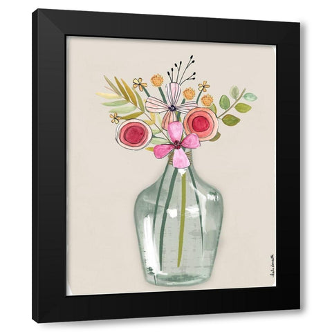 Whimsical Bouquet Black Modern Wood Framed Art Print by Doucette, Katie