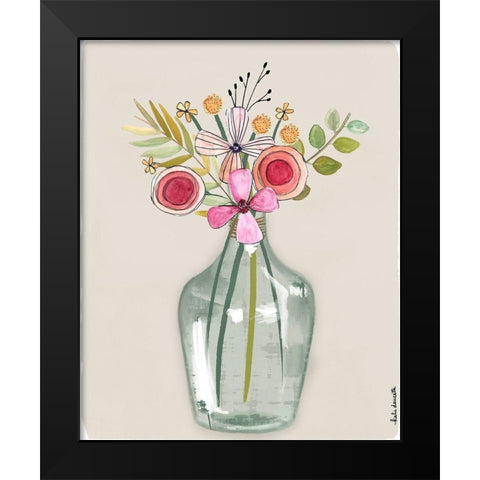 Whimsical Bouquet Black Modern Wood Framed Art Print by Doucette, Katie