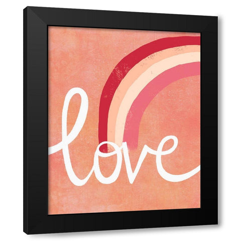 Love Rainbow Black Modern Wood Framed Art Print by Doucette, Katie