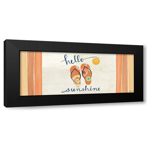 Hello Sunshine Black Modern Wood Framed Art Print by Doucette, Katie