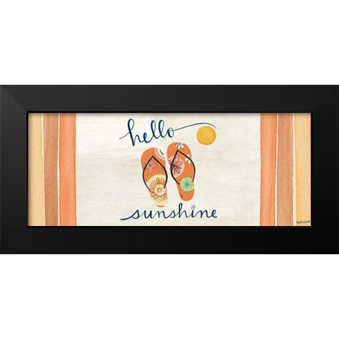 Hello Sunshine Black Modern Wood Framed Art Print by Doucette, Katie