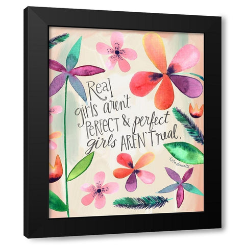 Real Girls Black Modern Wood Framed Art Print by Doucette, Katie