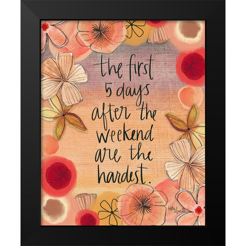 First Five Days Black Modern Wood Framed Art Print by Doucette, Katie