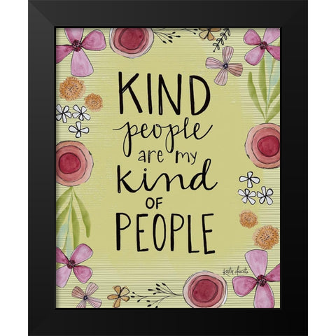 Kind People Black Modern Wood Framed Art Print by Doucette, Katie