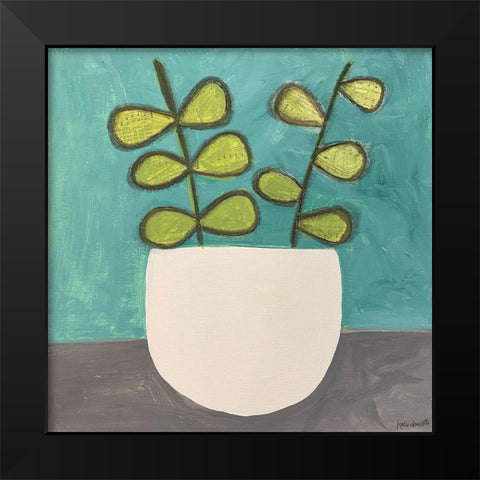 Potted Plant Black Modern Wood Framed Art Print by Doucette, Katie