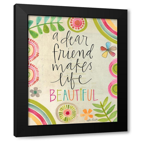 Dear Friend Black Modern Wood Framed Art Print by Doucette, Katie