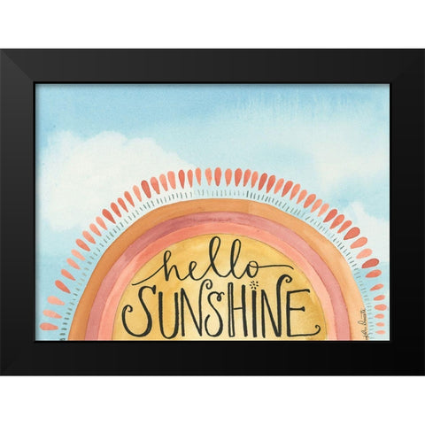 Hello Sunshine Black Modern Wood Framed Art Print by Doucette, Katie